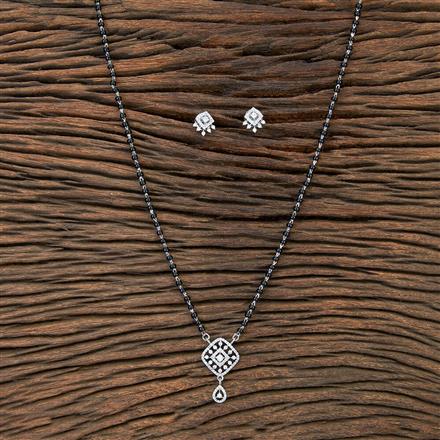 Cz Tanmaniya Mangalsutra With Rhodium Plating