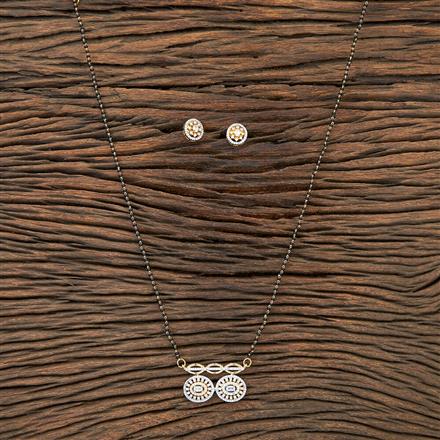 Cz Tanmaniya Mangalsutra With 2 Tone Plating