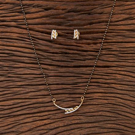 Cubic Zirconia Delicate Mangalsutra With 2 Tone Plating