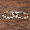 Cubic Zirconia Classic Bangles With Rhodium Plating