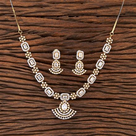 Cubic Zirconia Classic Necklace With 2 Tone Plating