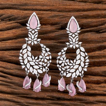 Cubic Zirconia Classic Earring With Black Plating