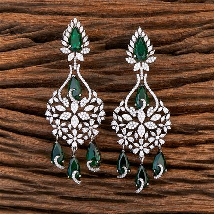 Cubic Zirconia Classic Earring With Black Plating