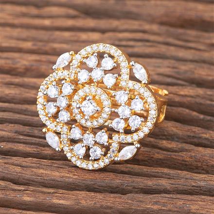 Cubic Zirconia Adjustable Ring