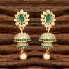 Cubic Zirconia South Indian Earring With Gold Plating