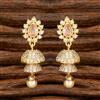 Cubic Zirconia South Indian Earring With Gold Plating