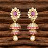 Cubic Zirconia South Indian Earring With Gold Plating