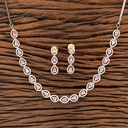 Cubic Zirconia Classic Necklace With 2 Tone Plating