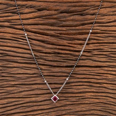 Cubic Zirconia Tanmaniya Mangalsutra With Rhodium Plating