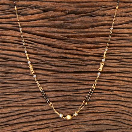 Cubic Zirconia Dokiya Mangalsutra With 2 Tone Plating