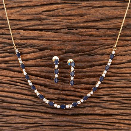 Cz Classic Necklace With Gold Plating