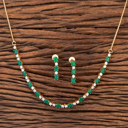 Cz Classic Necklace With Gold Plating