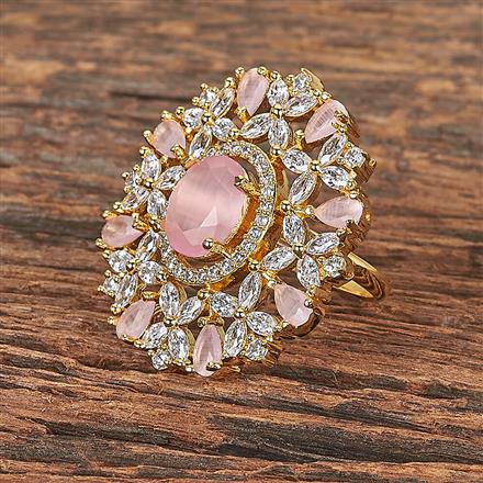 Cz Classic Ring With Gold Plating