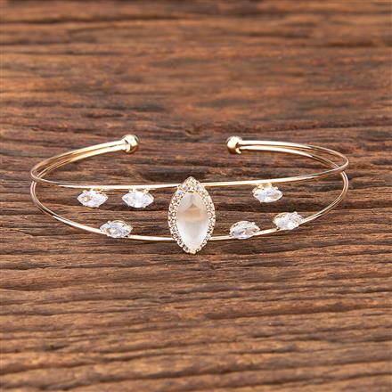 Cz Delicate Kada With Gold Plating