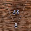 Cz Delicate Pendant Set With Rhodium Plating