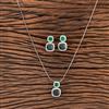 Cz Delicate Pendant Set With Rhodium Plating
