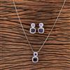 Cz Delicate Pendant Set With Rhodium Plating