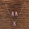 Cz Delicate Pendant Set With Rhodium Plating