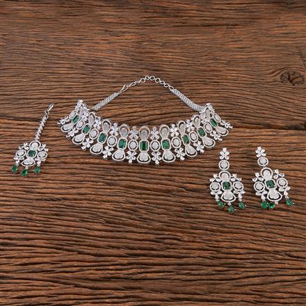 Cz Mukut With Rhodium Plating