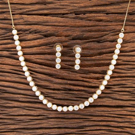 Cz Delicate Necklace With Gold Plating