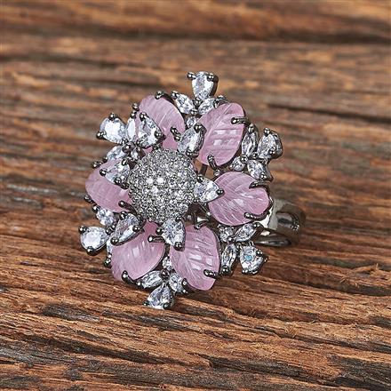 Cz Classic Ring With Black Plating