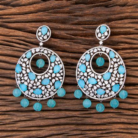 Cz Classic Earring With Black Plating