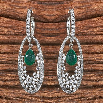 Cubic Zirconia Classic Bali With Rhodium Plating