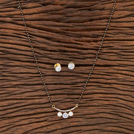 Cubic Zirconia Classic Mangalsutra With 2 Tone Plating
