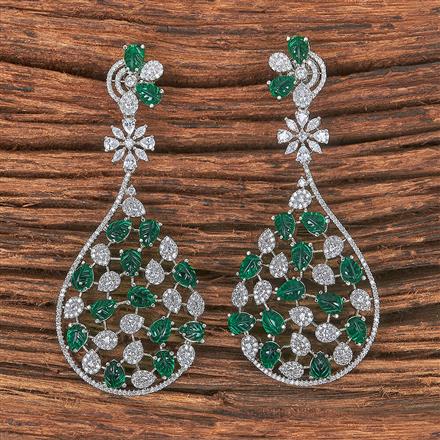 Cubic Zirconia Classic Earring With Rhodium Plating