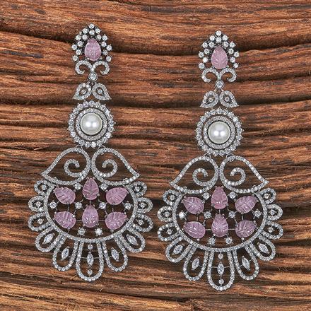 Cubic Zirconia Classic Earring With Black Plating