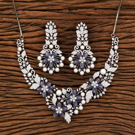 Cubic Zirconia Classic Necklace With Black Plating