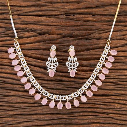 Cubic Zirconia Classic Necklace With 2 Tone Plating