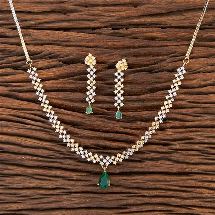 Cubic Zirconia Classic Necklace With 2 Tone Plating