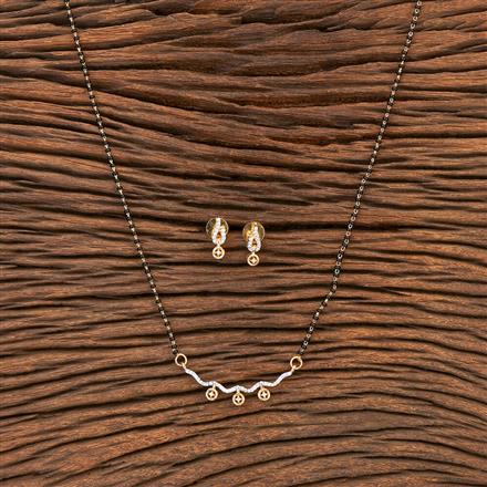 Cz Tanmaniya Mangalsutra With 2 Tone Plating