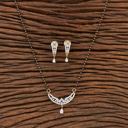 Cz Tanmaniya Mangalsutra With 2 Tone Plating