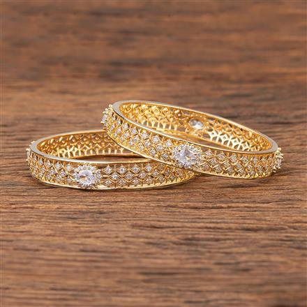 Cz Classic Bangles With Gold Plating