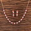 Cz Classic Necklace With 2 Tone Plating