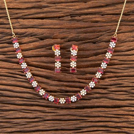 Cz Classic Necklace With 2 Tone Plating