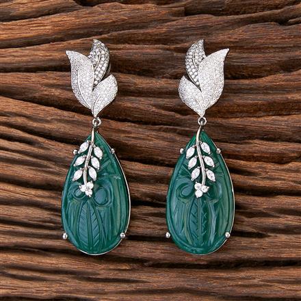 Cubic Zirconia Classic Earring With Black Plating