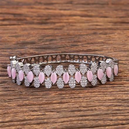 Cubic Zirconia Classic Kada With Black Plating