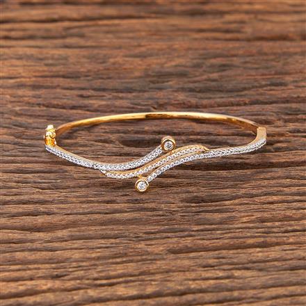 Cz Delicate Kada With 2 Tone Plating