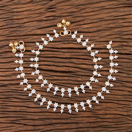 Cz Classic Payal With 2 Tone Plating