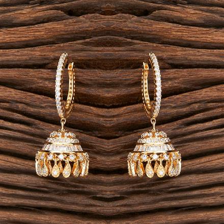 Cz Classic Jhumki With Gold Plating