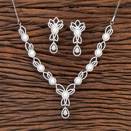 Cubic Zirconia Pearl Necklace