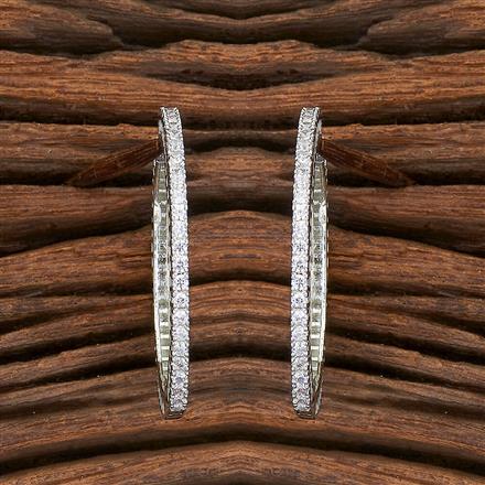 Cubic Zirconia Bali With Rhodium Plating