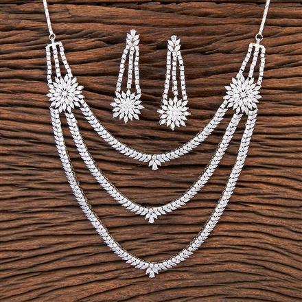 Cubic Zirconia 3 Line Necklace