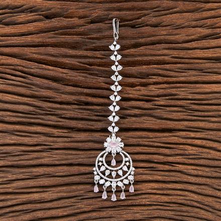 Cubic Zirconia Chand Tikka With Rhodium Plating