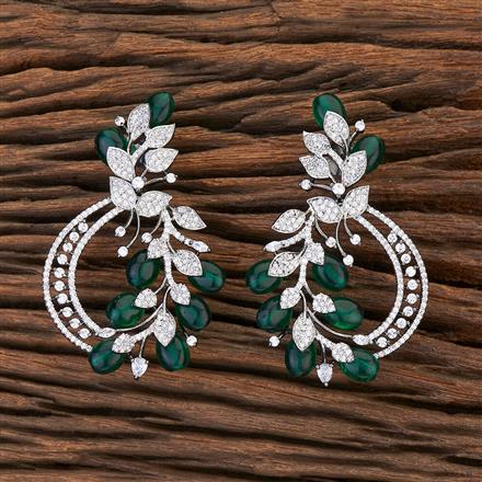 Cubic Zirconia Classic Earring With Black Plating