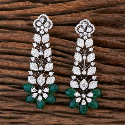 Cubic Zirconia Classic Earring With Black Plating