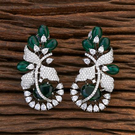 Cubic Zirconia Classic Earring With Black Plating